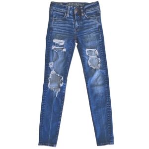 AMERICAN EAGLE SUPER STRETCH X JEGGING. SIZE: 00 S